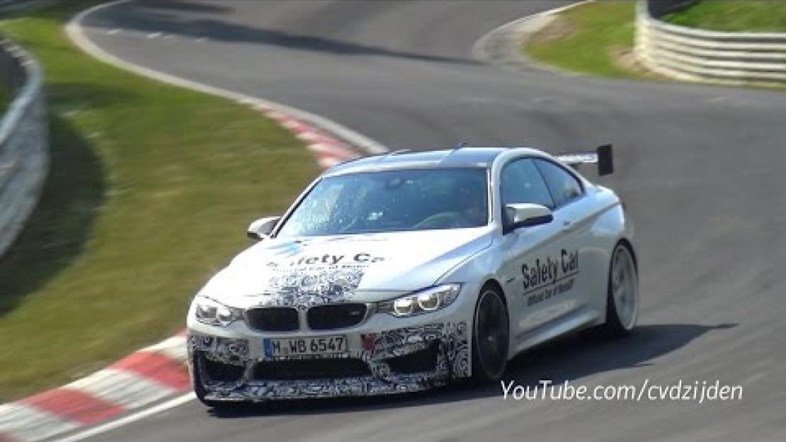 2016 BMW M4 GTS Testing with Bigger Rear Wing on the Nurburgring